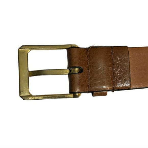 YSL Light Brown Burnished Leather Belt VINTAGE Vintage! - Picture 4 of 7